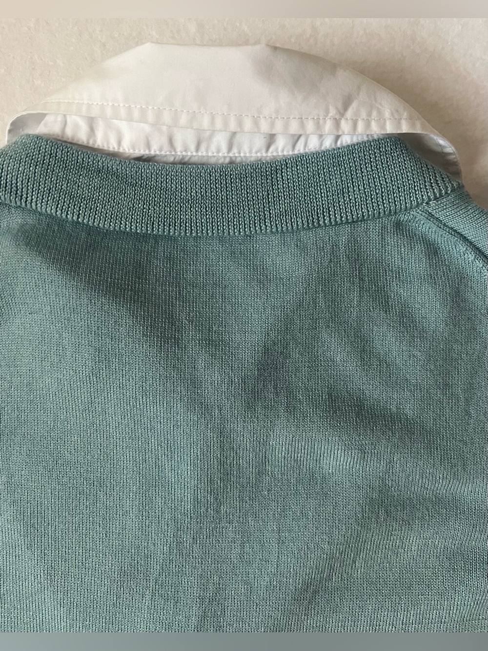 Pearl By Lela Rose 2-in-1 Layered Merino Wool Sweater Size M, Lt.. Turq., EUC - Picture 12 of 16